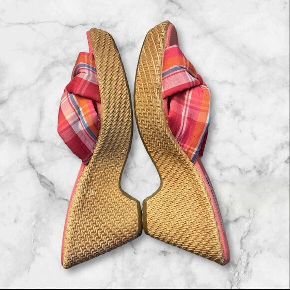 American Eagle Women’s Pink Multicolor Wedge Sandal Size 8 - Picture 10 of 10